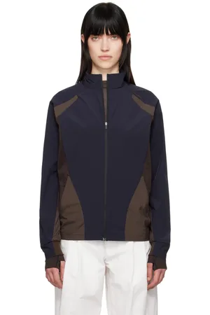 Hyein Seo Blouson de survêtement bleu marine à glissière