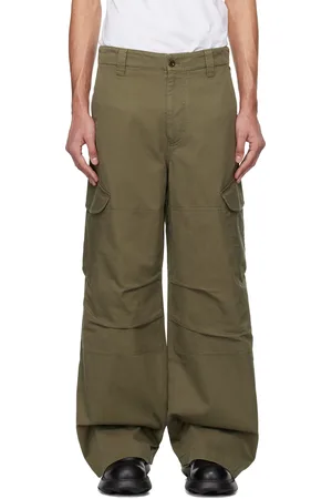 Acne Studios Pantalon cargo kaki en coton bio