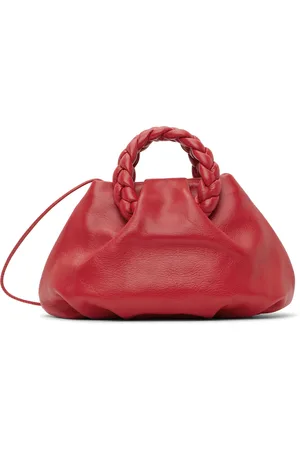 Hereu Sac Bombon rouge lustré en cuir souple