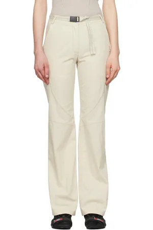 Hyein Seo Pantalon beige à taille basse à ceinture