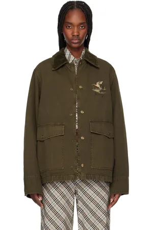 Burberry Blouson militaire kaki en coton