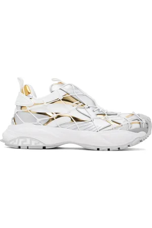 VERSACE Baskets Mercury M_VS_03 blanc et argenté à logos