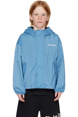 Palm Angels Enfant | Coupe-vent bleu à logos