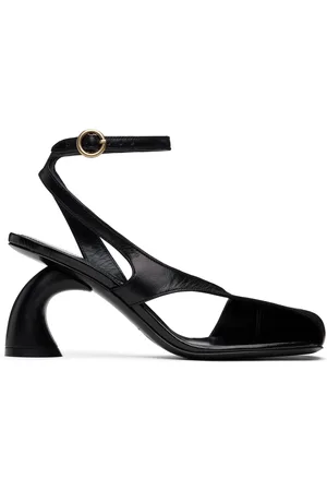 DRIES VAN NOTEN Sandales asymétriques à talon noires