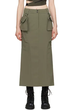 Hyein Seo Ensemble de jupe cargo midi et haut kaki