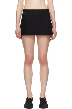 Hyein Seo Minijupe portefeuille noire à plis