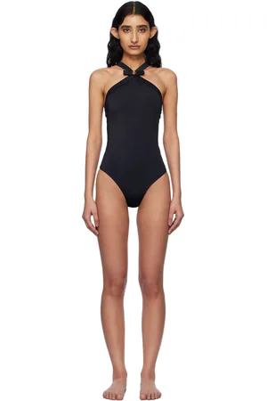 VERSACE Maillot de bain une pièce noir à boucle Gianni