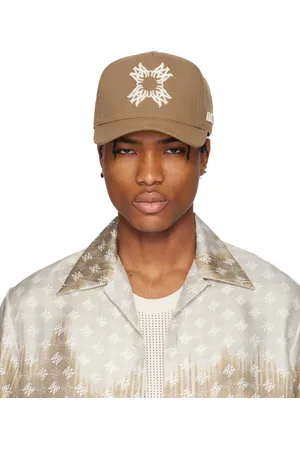 AMIRI Casquette brune en canevas à quadrigramme