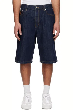 Billionaire Boys Club Short bleu en denim à logos Astro