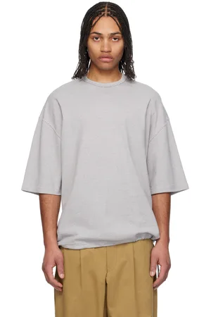 Comme des Garçons T-shirt blanc et gris à rayures horizontales