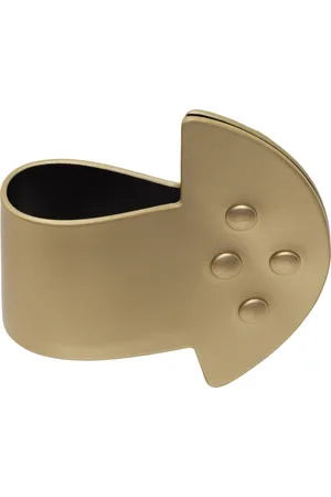 Rick Owens Bracelet manchette Anthem doré à boutons-pression - Hollywood