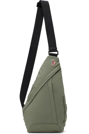Moncler Sac à dos hydrofuge kaki à bretelle unique