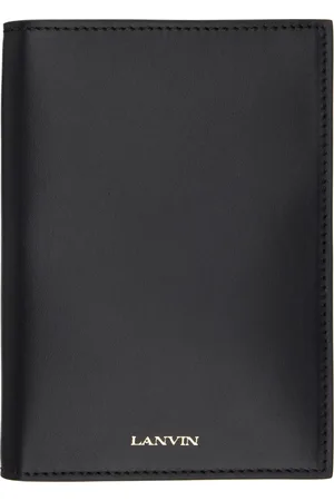 Lanvin Étui pour passeport noir en cuir de veau