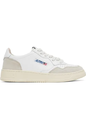 Autry Baskets basses Medalist blanc et taupe