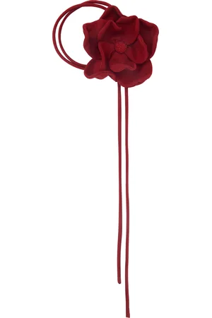 Fancì Club Ras-du-cou rouge à appliqué de rose
