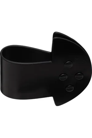 Rick Owens Bracelet manchette Anthem noir à boutons-pression - Hollywood