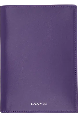 Lanvin Étui pour passeport mauve en cuir de veau