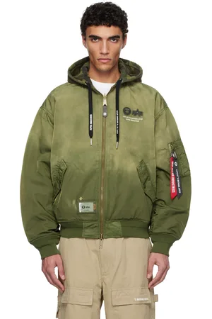 A Bathing Ape Blouson aviateur réversible MA-1 kaki édition Alpha Industries