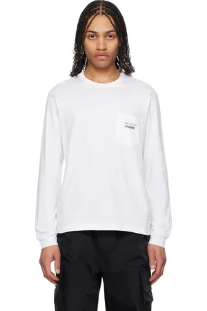 Comme des Garçons T-shirt à manches longues blanc à poche