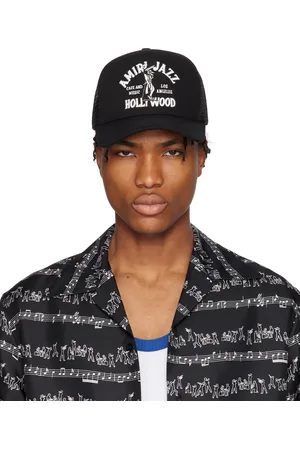 AMIRI Casquette de camionneur noire à logo Jazz et à image