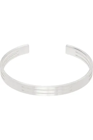 Le Gramme Bracelet argenté à perforations - Ruban, 19 g