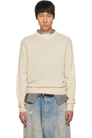 Acne Studios Pull beige en laine et laine de yak