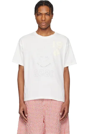 BODE T-shirt réversible blanc cassé à armoiries