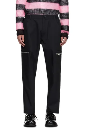 Comme des Garçons Pantalon Pin Head bleu marine à glissières