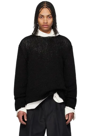 Comme des Garçons Pull noir à ourlet allongé à l