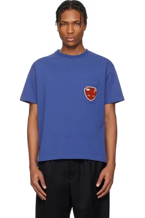 BODE T-shirt bleu à poche à armoiries