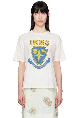 BODE T-shirt droit blanc à armoiries