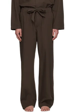 Tekla Pantalon de pyjama brun en popeline