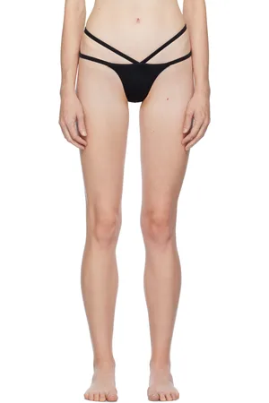 VERSACE Culotte de bikini noire à logo Medusa 