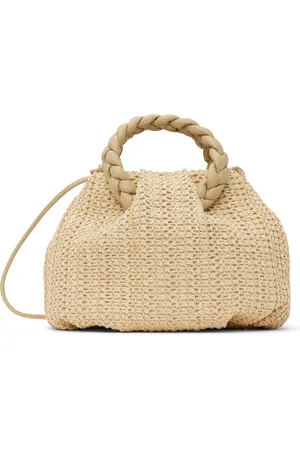 Hereu Moyen sac Bombon beige en raphia