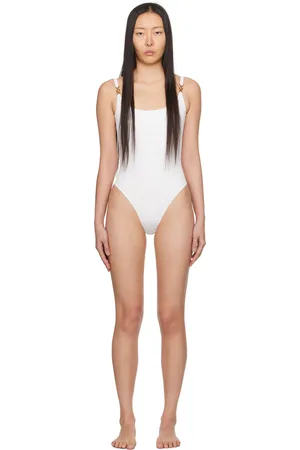 VERSACE Maillot de bain une pièce blanc à logos Medusa 