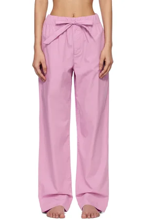 Tekla Pantalon de pyjama mauve en popeline