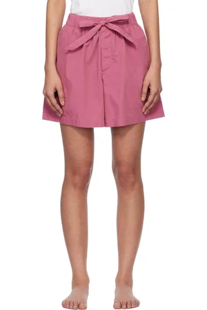 Tekla Short de pyjama rose en popeline