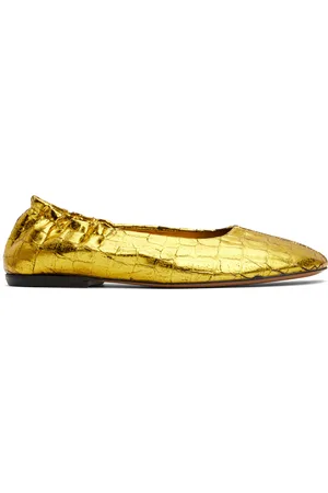 DRIES VAN NOTEN Ballerines doré métallique