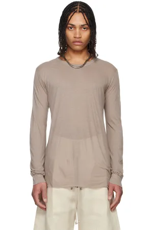 Rick Owens T-shirt à manches longues taupe - Hollywood