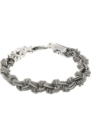 EMANUELE BICOCCHI Bracelet argenté à chaine tressée