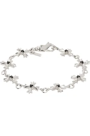 EMANUELE BICOCCHI Bracelet-chainette à maillons graphiques argenté à zircones cubiques