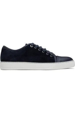 Lanvin Baskets DBB1 bleu marine en suède à garnitures en cuir