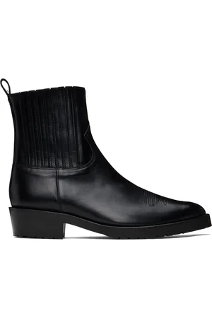 TOGA VIRILIS Bottes chelsea noires en cuir exclusives à SSENSE