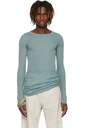 Rick Owens T-shirt à manches longues bleu - Hollywood