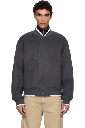 Axel Arigato Blouson aviateur de style teddy Typo gris