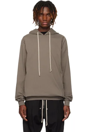 Rick Owens Pull à capuche gris en jersey épais - Hollywood