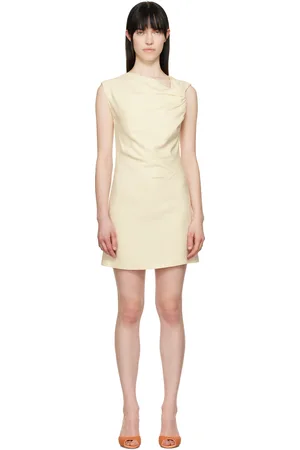 Msgm Robe courte blanc cassé à ornement torsadé
