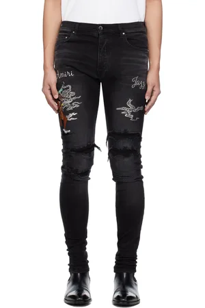 AMIRI Jean skinny noir à logo Jazz Wolf