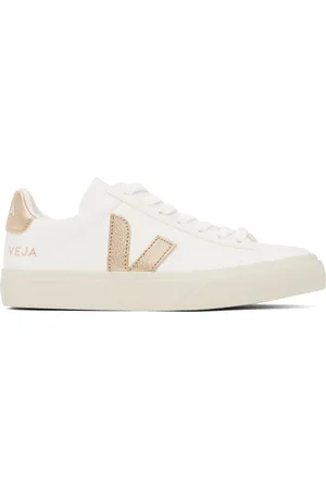 Veja Baskets Campo blanc et doré en cuir