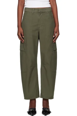 Citizens of Humanity Pantalon cargo décontracté Marcelle kaki à taille basse